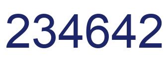 Number 234642 blue image
