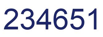 Número 234651 imagen azul