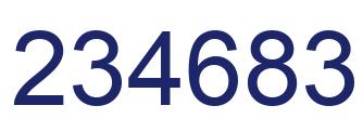 Número 234683 imagen azul