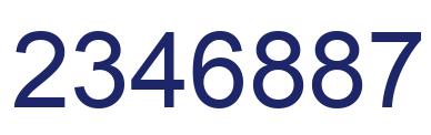 Number 2346887 blue image