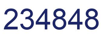 Number 234848 blue image