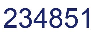 Number 234851 blue image