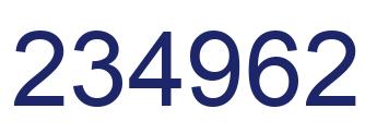 Number 234962 blue image