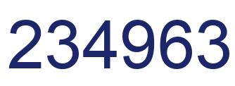 Number 234963 blue image