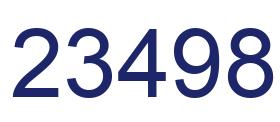 Number 23498 blue image
