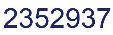 Number 2352937 blue image
