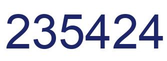 Number 235424 blue image