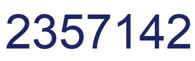 Number 2357142 blue image