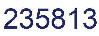 Number 235813 blue image