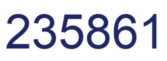 Number 235861 blue image