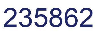 Number 235862 blue image