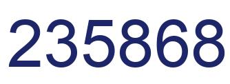 Number 235868 blue image