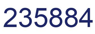 Number 235884 blue image