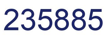 Number 235885 blue image