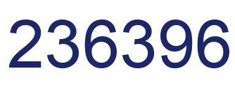 Number 236396 blue image