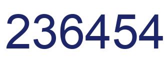 Number 236454 blue image
