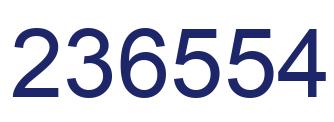 Number 236554 blue image