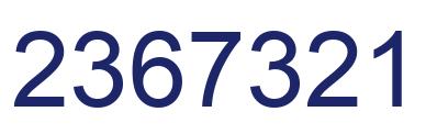 Number 2367321 blue image