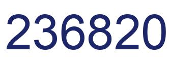 Number 236820 blue image