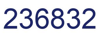 Number 236832 blue image