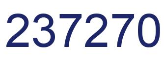 Número 237270 imagen azul