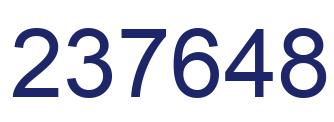 Number 237648 blue image