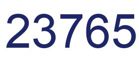 Number 23765 blue image