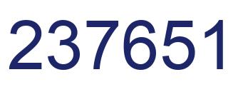 Number 237651 blue image