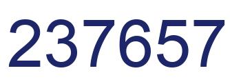 Number 237657 blue image