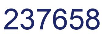Number 237658 blue image