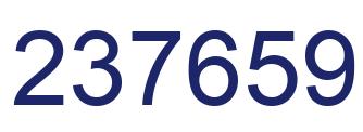 Number 237659 blue image