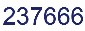 Number 237666 blue image