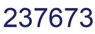 Number 237673 blue image