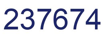 Number 237674 blue image