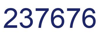 Number 237676 blue image