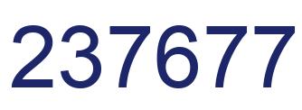 Number 237677 blue image