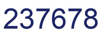 Number 237678 blue image