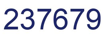 Number 237679 blue image