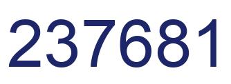 Number 237681 blue image