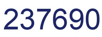 Number 237690 blue image