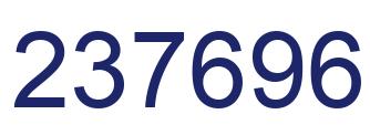 Número 237696 imagen azul