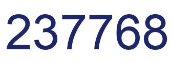 Number 237768 blue image