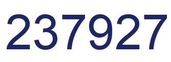 Número 237927 imagen azul