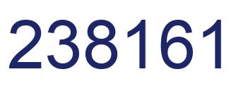 Number 238161 blue image