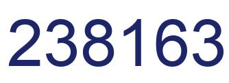 Number 238163 blue image