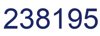 Number 238195 blue image