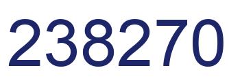 Number 238270 blue image