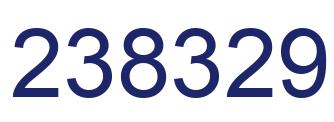 Number 238329 blue image