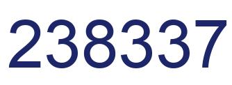 Number 238337 blue image