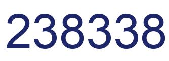 Number 238338 blue image